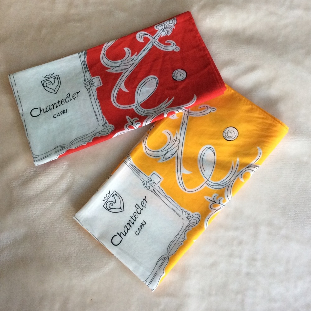 Set of two foulards by Chantecler of Capri - Italy